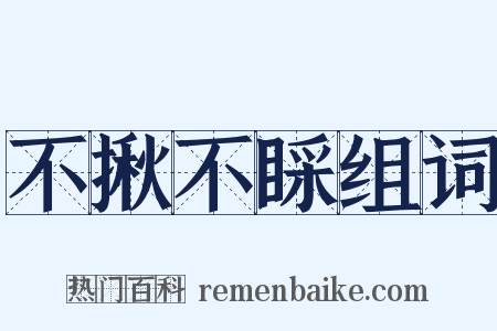 不揪不睬组词是什么意思的图片